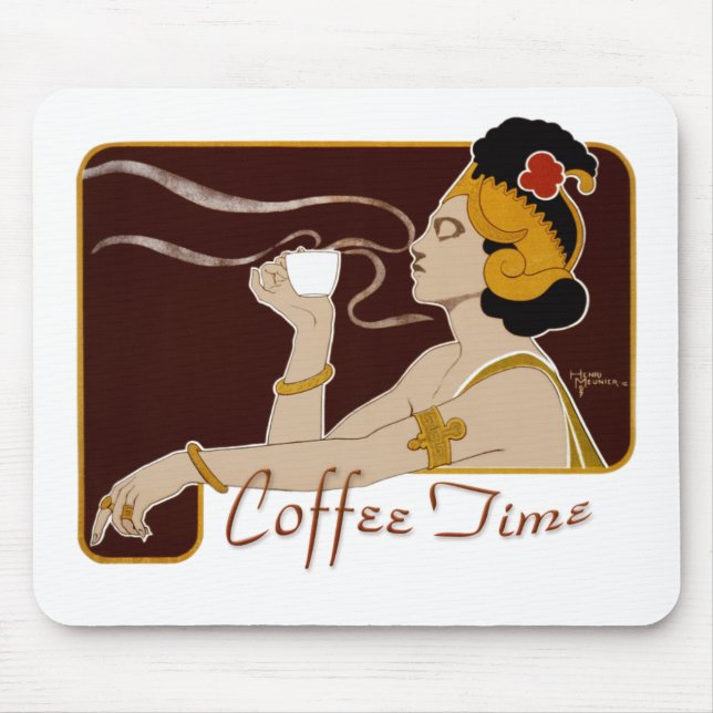 Kaffetid CC0224 Art nouveau Mousepad Musmatta (Framsidan)