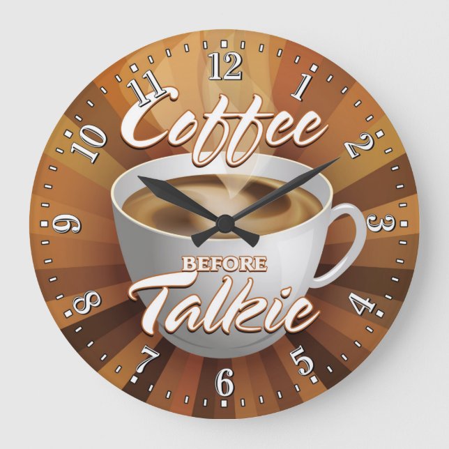 Kaffetid, dekorativ väggklocka (Framsida)