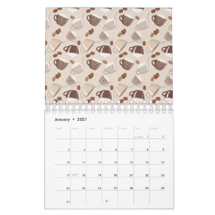 Kaffetid Koppar Bruna Korn Kaffeinfanatiker Dryck Kalender