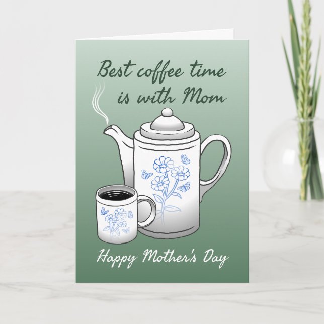 Kaffetid på mors dag kort (Framsida)