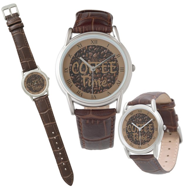 Kaffetid Rostad Beans Brown Armbandsur (Skapare uppladdad)