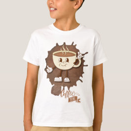 **Kaffetid – Söt Liten Mugg Med Imma Och Leende** T Shirt