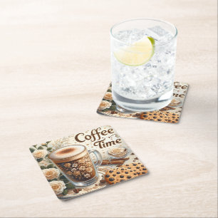 Kaffetid - Underlägg Papper Kvadrat