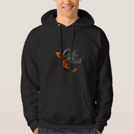 Kaffetidcalligrafi och Stänk Stream-kaffe Hoodie