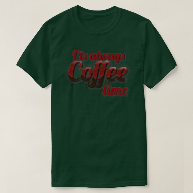 Kaffetidns nationella kaffedagspresent för kaffe l t shirt (Design framsida)