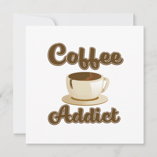 Kaffetillsatt retro logotyp inbjudningar (Framsida)
