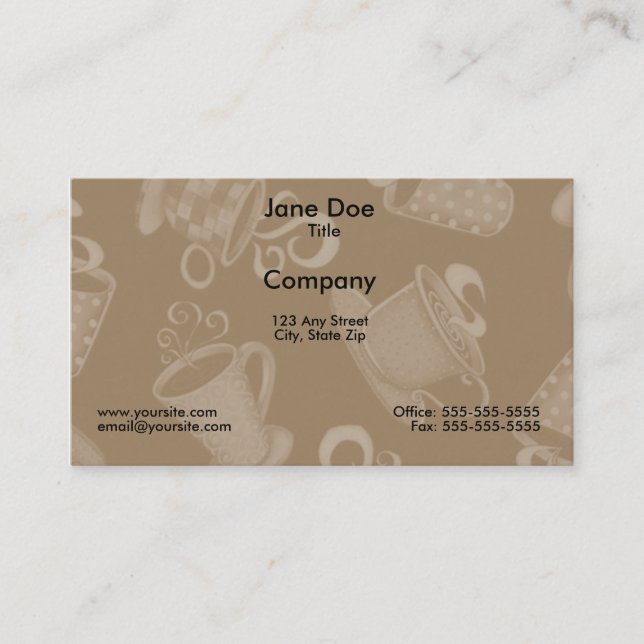 KaffeTime 2 visitkort (Framsida)