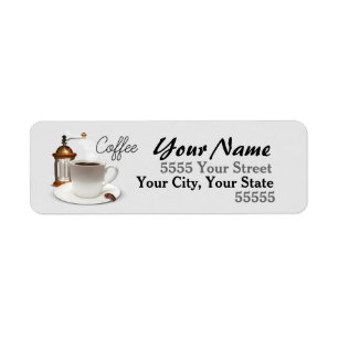 KaffeTime returetiketter Returadress Etikett