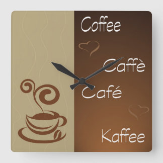 kaffetimme fyrkantig klocka
