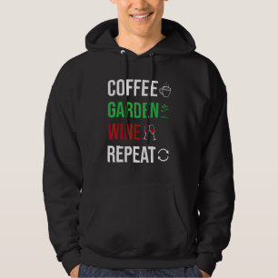 Kaffeträdgård Återupprepa  Trädgårdsodling Trädgår Hoodie