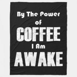 Kaffets effekt (i vitt) fleecefilt