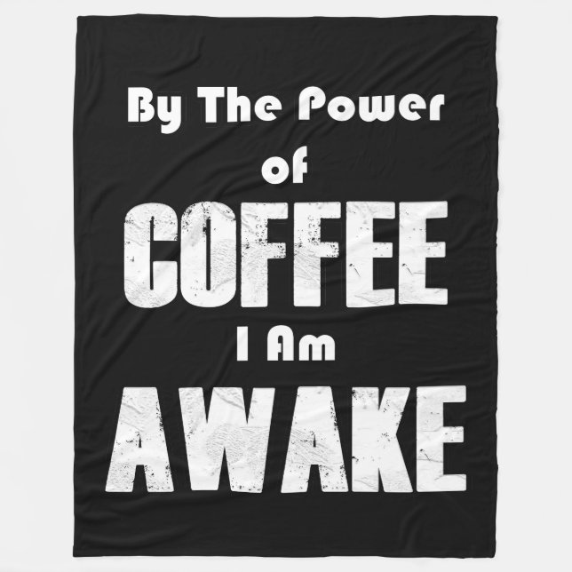 Kaffets effekt (i vitt) fleecefilt (Framsidan)