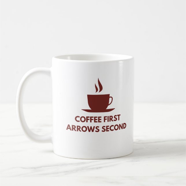 Kaffets första pilar andra | Archery Mamma Kaffemugg (Vänster)