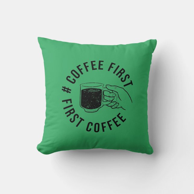 kaffets första t-shirt kudde (Framsida)