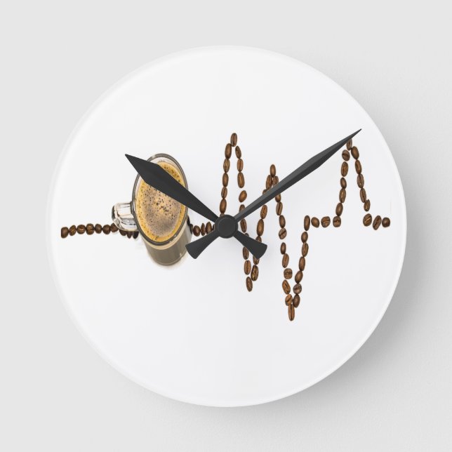 Kaffets klockslag rund klocka (Framsida)