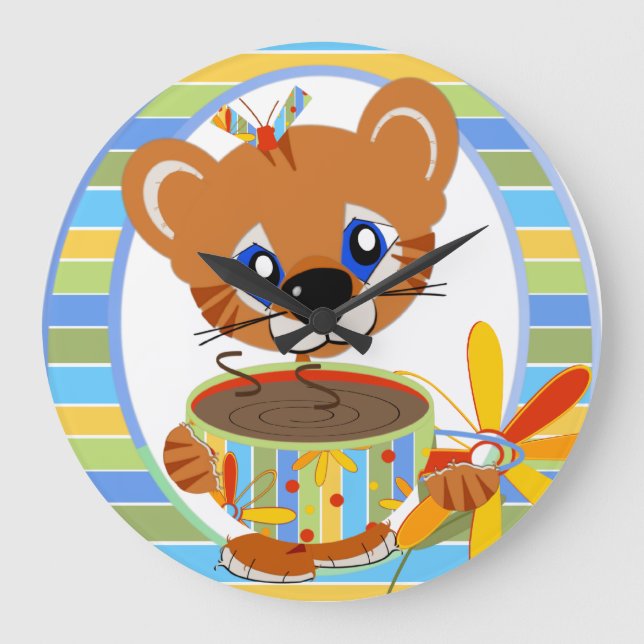 Kaffets köldväggslås stor klocka (Framsida)