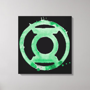 Kaffets Lanternsymbol - Grönt Canvastryck