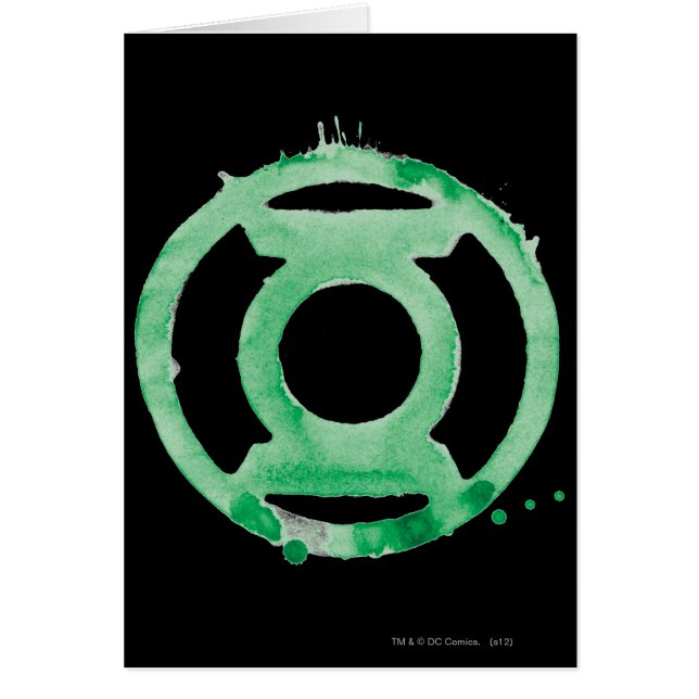 Kaffets Lanternsymbol - Grönt Hälsningskort (Framsidan)