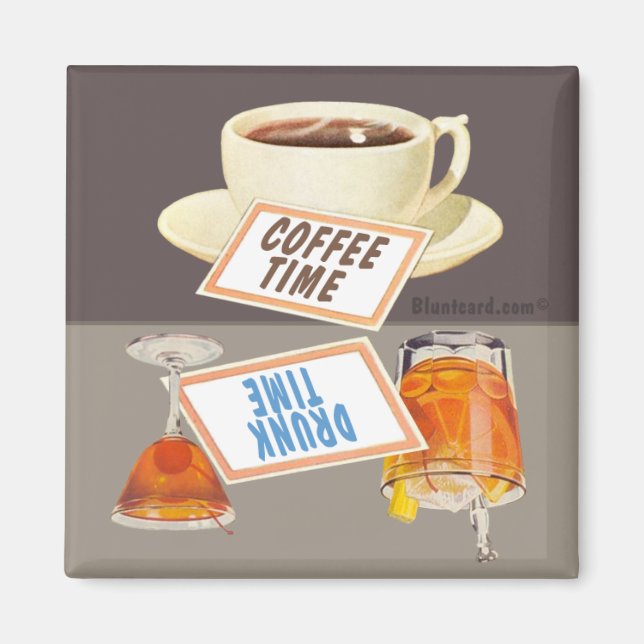 Kaffets-tids-flip-magnet Magnet (Framsidan)