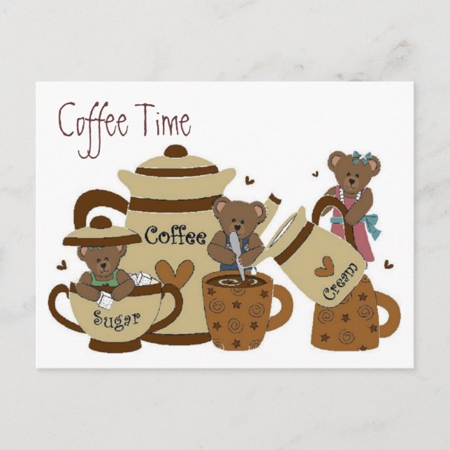 Kaffets tidskort vykort (Framsida)