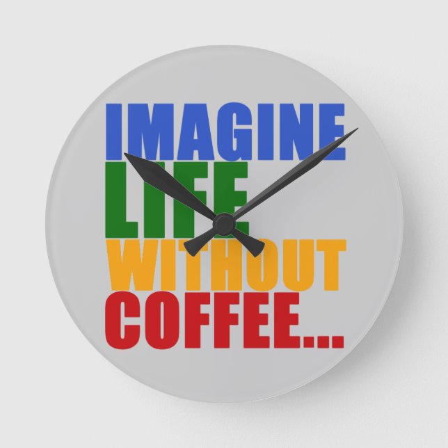 kaffetyp färg typografi rund klocka (Framsida)