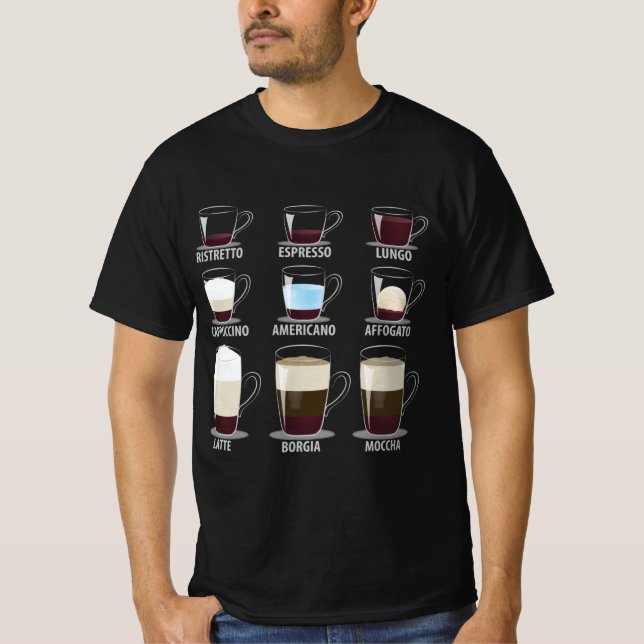 Kaffetyper T Shirt (Framsida)