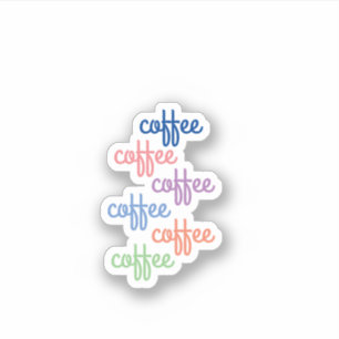 Kaffetypografi för affärsmärket kaffe klistermärken