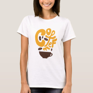 Kaffetypografi för kaffe älskare t shirt