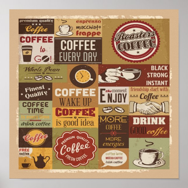 Kaffetypografi Poster (Framsidan)
