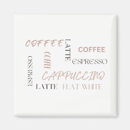 Kaffetypsnitt Modern kafé stil Kaffeälskare Magnet