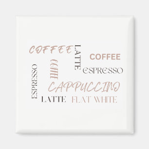 Kaffetypsnitt Modern kafé stil Kaffeälskare Magnet