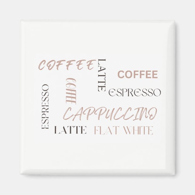 Kaffetypsnitt Modern kafé stil Kaffeälskare Magnet (Framsidan)