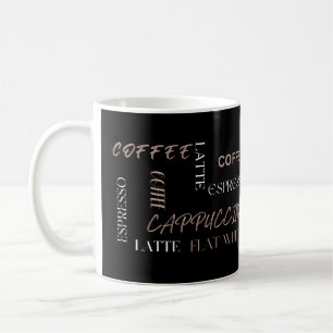 Kaffetypsografi Modern Barista Stil Kaffegåva Kaffemugg