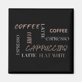 Kaffetypsografi Modern Barista Stil Kaffegåva Magnet