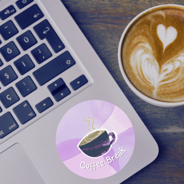 Kaffeuppehållsdekal Runt Klistermärke (Skapare uppladdad)