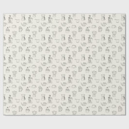 Kaffeutrustning som slår in papper presentpapper