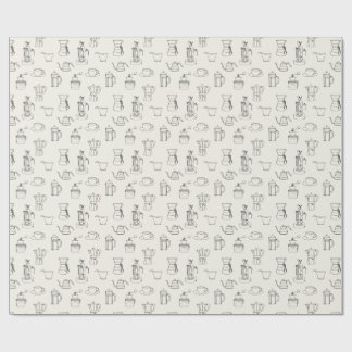 Kaffeutrustning som slår in papper presentpapper