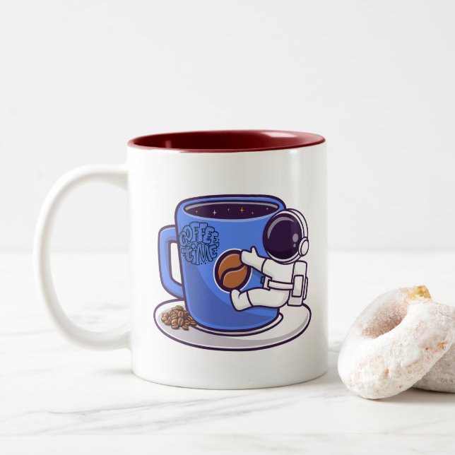 Kaffeutrymme, kaffetid Två-Tonad mugg (Med munk)