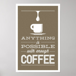 Kaffeutskrift Poster