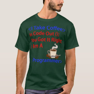 Kaffeutvecklare Software Ingenjör Programmer Nerd T Shirt
