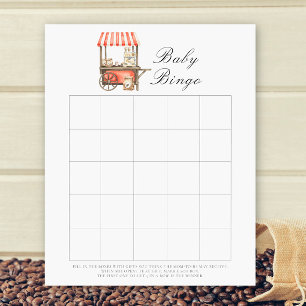 Kaffevagn Baby shower bingo spel