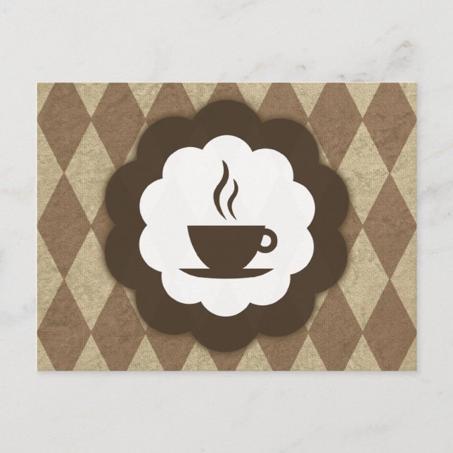 kaffevintage vykort (Framsida)