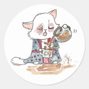 KaffeZombieLupin Runt Klistermärke