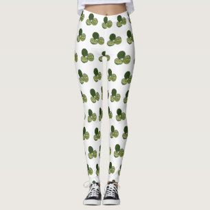 Kaffir lime tecknad illustration leggings