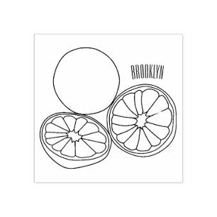 Kaffir lime tecknad illustration stämpel