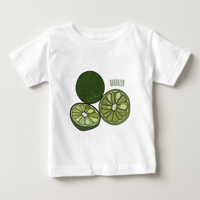 Kaffir lime tecknad illustration t shirt (Framsida)