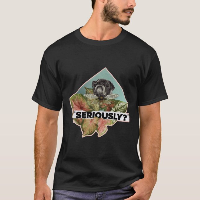 Kafka Pug Classic T-Shirt 875 (Framsida)