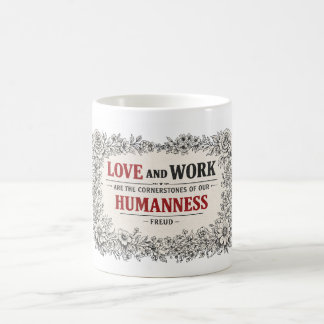 KAFKE CITERAD AV FREUD I LETTERPRESS-STIL KAFFEMUGG