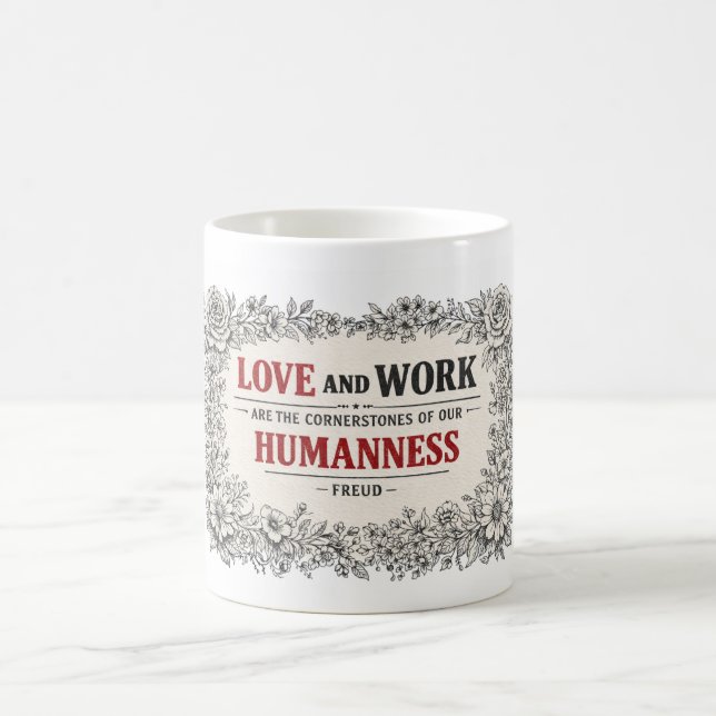 KAFKE CITERAD AV FREUD I LETTERPRESS-STIL KAFFEMUGG (Center)