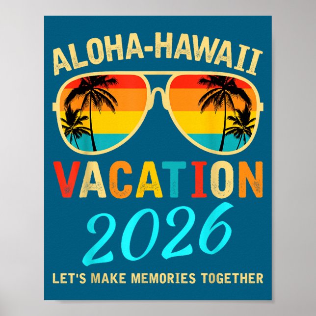 Kaft Aloha Hawaii Familjeresa Gör Poster (Framsidan)